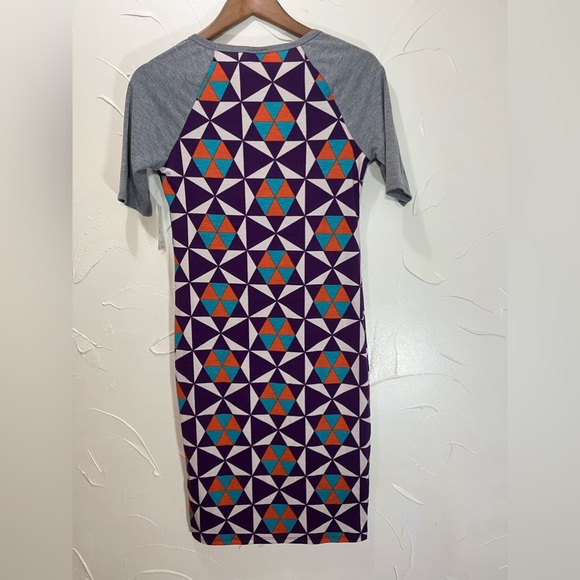 NWT LuLaRoe Julia Raglan Geometric Pattern Dress SZ XS - Picture 2 of 10